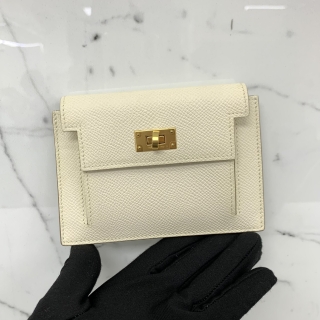HERMES SLG KELLY WALLET POCKET COMPACT EPSOM Y STAMP
