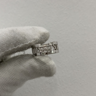 TIFFANY FINE JEWELRY AU750 6.24G ATLAS RING 3PD