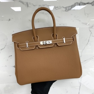 HERMES BAG BIRKIN 25 GOLD PHW G STAMP TOGO FULLSET