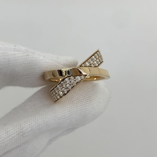 TIFFANY FINE JEWELRY RING X WIDE RING 750 0.6CT 9.7G