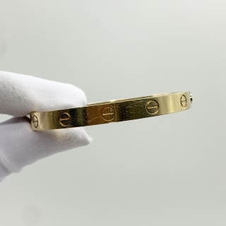 CARTIER FINE JEWELRY BRACELET YG750 LOVE #16 30.87G W/CERT (2020) KFW656