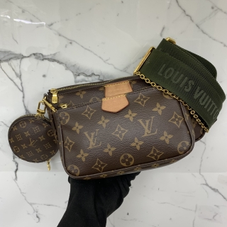 LOUIS VUITTON BAG MONOGRAM M44813 MULTI POCHETTE ACCESSOIRES KHAKI RFID SP4189