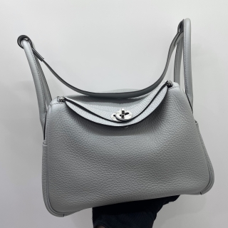 HERMES BAG LINDY 26 K STAMP CLEMENCE PHW BLEU GLACIER