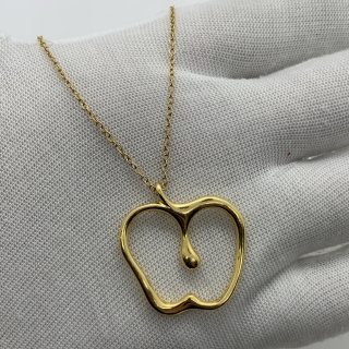 TIFFANY FINE JEWELRY NECKLACE 11.1G 750YG APPLE LARGE