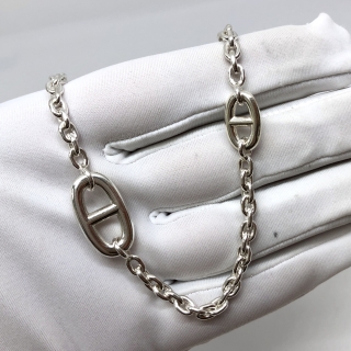 HERMES FINE JEWELRY NECKLACE 925 CHAINE D'ANCRE FARANDOLE LONG NECKLACE 14P 99.77G