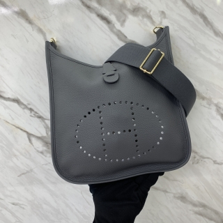 HERMES BAG EVELYN EVELYN III PM 29 TAURILLON CLEMENCE ARDOISE 85 GREY K STAMP FULLSET