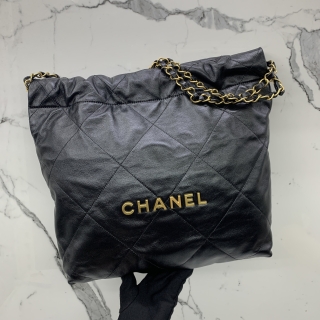 CHANEL BAG MATELASSE CHANEL 22 SMALL BLACK MICROCHIP GELG9H63