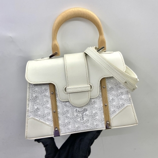 GOYARD BAG SAIGON PM SATCHEL 2WAY WHITE LAR 120232