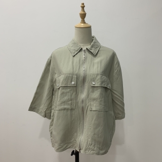 HERMES CLOTHES JACKET SHORT SLEEVES KHAKI GREEN RETAIL PRICE SGD$5000 48