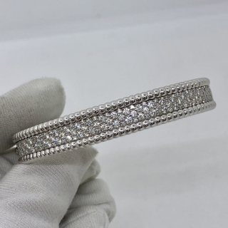 VAN CLEEF & ARPELS FINE JEWELRY BRACELET WG AU750 PERLEE PAVE DIAMOND JE561028 36.36G BRACELET ONLY