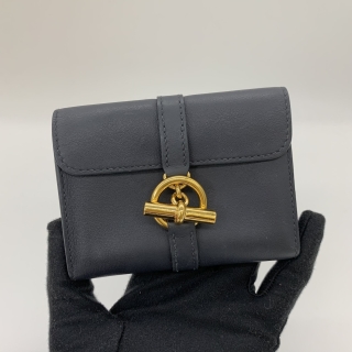 HERMES SLG GLENAN COMPACT WALLET GHW GRIS MISTY