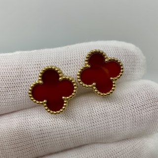 VAN CLEEF & ARPELS FINE JEWELRY EARRINGS CARNELIA VINTAGE EARRINGS 7.8G YG JE341982