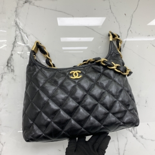 CHANEL BAG MATELASSE ONE SHOULDER CHAIN HOBO BLACK GHW RFID MICROCHIP PP525K9J