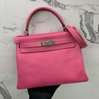 HERMES BAG KELLY 28 EPSOM SQUARE O PINK SHW