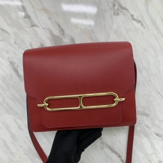 HERMES BAG ROULIS 23 Y STAMP ROUGE PIGMENT