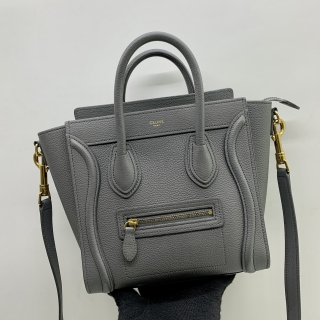 CELINE BAG LUGGAGE NANO 2WAY GREY NEW LOGO F-AT-1282/F-CU-2202