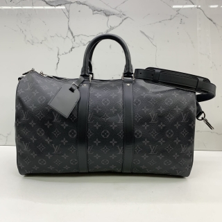 LOUIS VUITTON BAG MONOGRAM ECLIPSE KEEPALL BANDOULIERE 45 RFID