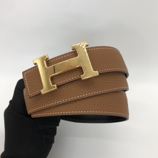 HERMES BELT CONSTANCE H REVERSIBLE GOLD/BLACK GHW #90 □Q STAMP