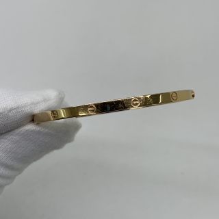 CARTIER FINE JEWELRY BRACELET LOVE BRACELET SM 18.9G #17 W/CERT 2020 IXD265