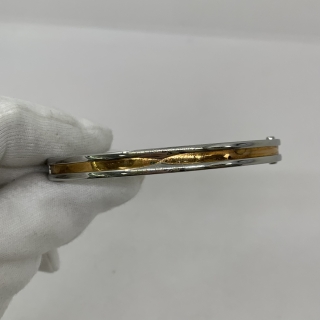 BVLGARI FINE JEWELRY BRACELET 750/STEEL BANGLE 34.11G A41K7E