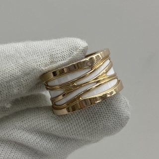 BVLGARI FINE JEWELRY RING LEGEND RG WHITE CERAMIC FULLSET 2021 13.9G NWEEFT