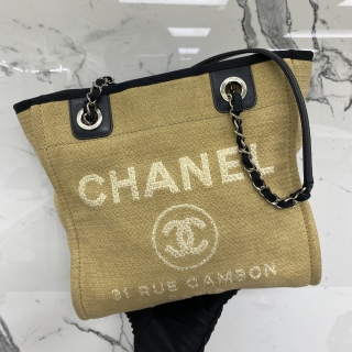 CHANEL BAG DEAUVILLE PM CHAIN TOTE SHW NO.15 W/O CARD 15765453