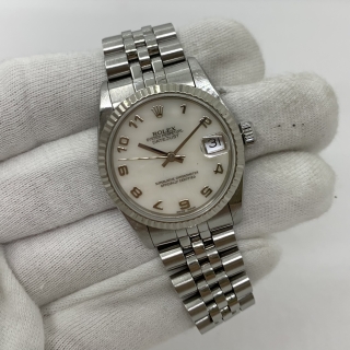 ROLEX WATCH DATEJUST 68274 DATEJUST31 NUMBER MARBLE DIAL WATCHONLY U260559