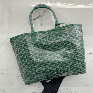 GOYARD BAG SAINT LOUIS GREEN TOTE PM W/POUCH