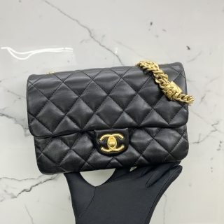 CHANEL BAG MATELASSE AS3393 PILLOW CRUSH TRIPLE POUCH CHAIN SHOULDER BLACK GHW MICROCHIPPED ENUHTPX4