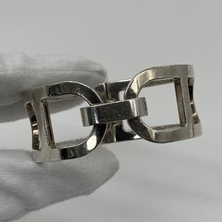HERMES FINE JEWELRY BRACELET 925  BANGLE EVER CHAINE D'ANCRE  63.3G