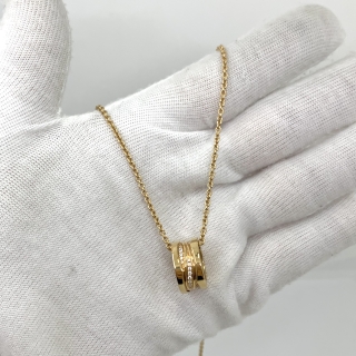 BVLGARI FINE JEWELRY NECKLACE BZERO LEGEND W/DIAMONDS PG750 12.67G NECKLACE ONLY VEK3XK