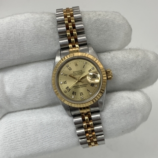 ROLEX WATCH DATEJUST 69173 ROMA MINI DIAMOND GOLD DIALL WATCH & GUARANTEE ONLY