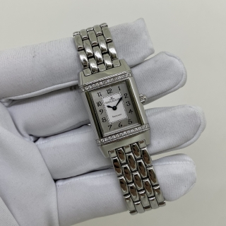 JAEGER LECOULTRE WATCH REVERSO LADY DIAMONDS QZ FULLSET 265.882.082 NOT MOVING 1871025