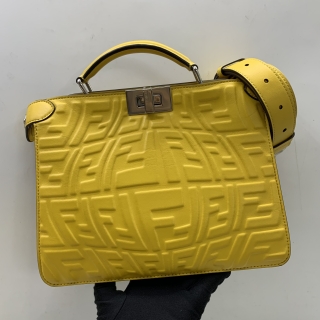 FENDI BAG PEEKABOO 7VA530 ISEEU MINI 2WAY YELLOW W/POUCH