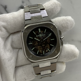 BELL & ROSS WATCH VINTAGE BR05 AUTO SKELETON BLACK SS FULLSET BR05A-BL-SK-ST/ST 1301103