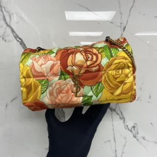 YSL BAG 515821 JAMIE MEDIUM CHAIN SHOULDER FLORAL