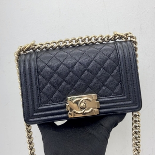 CHANEL BAG BOY CAVIAR SKIN 20CM SMALL GHW NO.23 W/CARD 23933136