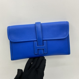 HERMES SLG JIGE DUO SWIFT SQUARE R BLUE