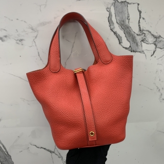 HERMES BAG PICOTIN LOCK 18 RED GHW Y STAMP
