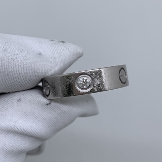 CARTIER FINE JEWELRY RING LOVE CLASSIC MODEL 3PD WG750 10.02G #58 HAR973
