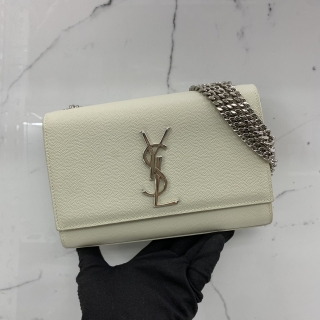 YSL BAG KATE SMALL CHAIN SHOULDER WHITE