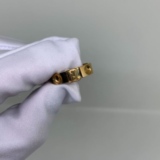 LOUIS VUITTON FINE JEWELRY RING YG750 LV ICON RING 6.0G 55 C34133