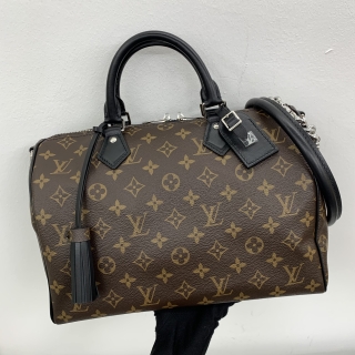 LOUIS VUITTON BAG MONOGRAM M12243 SPEEDY SOFT 30 DARK RFID