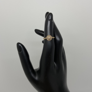 DIOR FINE JEWELRY RING ROSE DES VENTS PINK OPAL 1P DIAMOND 1.1G 099650
