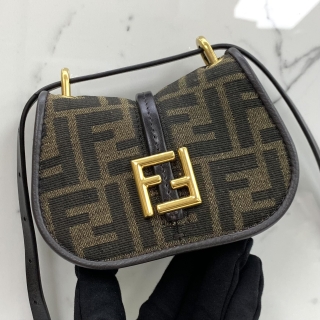 FENDI BAG ZUCCA 7AS219 C'MON NANO LEATHER SHOULDER