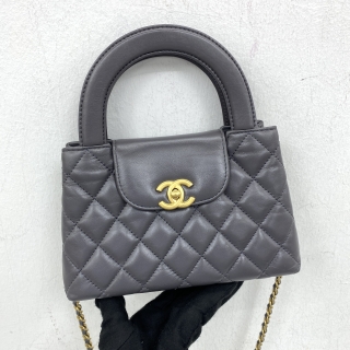 CHANEL BAG MATELASSE AS4416 KELLY MINI SHOPPING BAG GHW GREY MICROCHIP GPHLK3LK