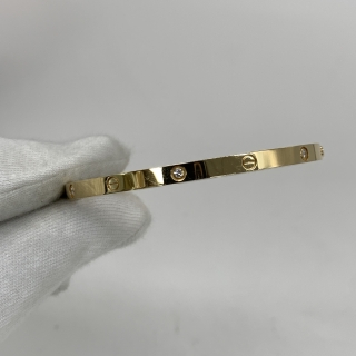 CARTIER FINE JEWELRY BRACELET ONLY LOVE YG750 6PD #SM 18.27G