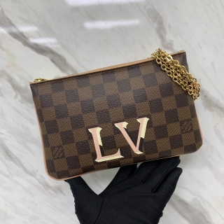 LOUIS VUITTON BAG DAMIER N60254 DOUBLE ZIP POCHETTE