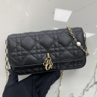 DIOR BAG CANNAGE TALK PHONE POUCH CHAIN SHOULDER BLACK GHW S0977ONMJ 86-MA-0293