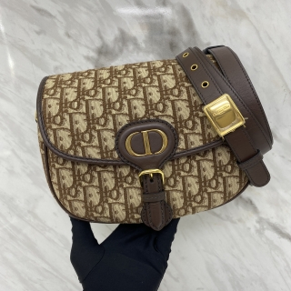 DIOR BAG BOBBY OBLIQUE BROWN MEDIUM SHOULDER